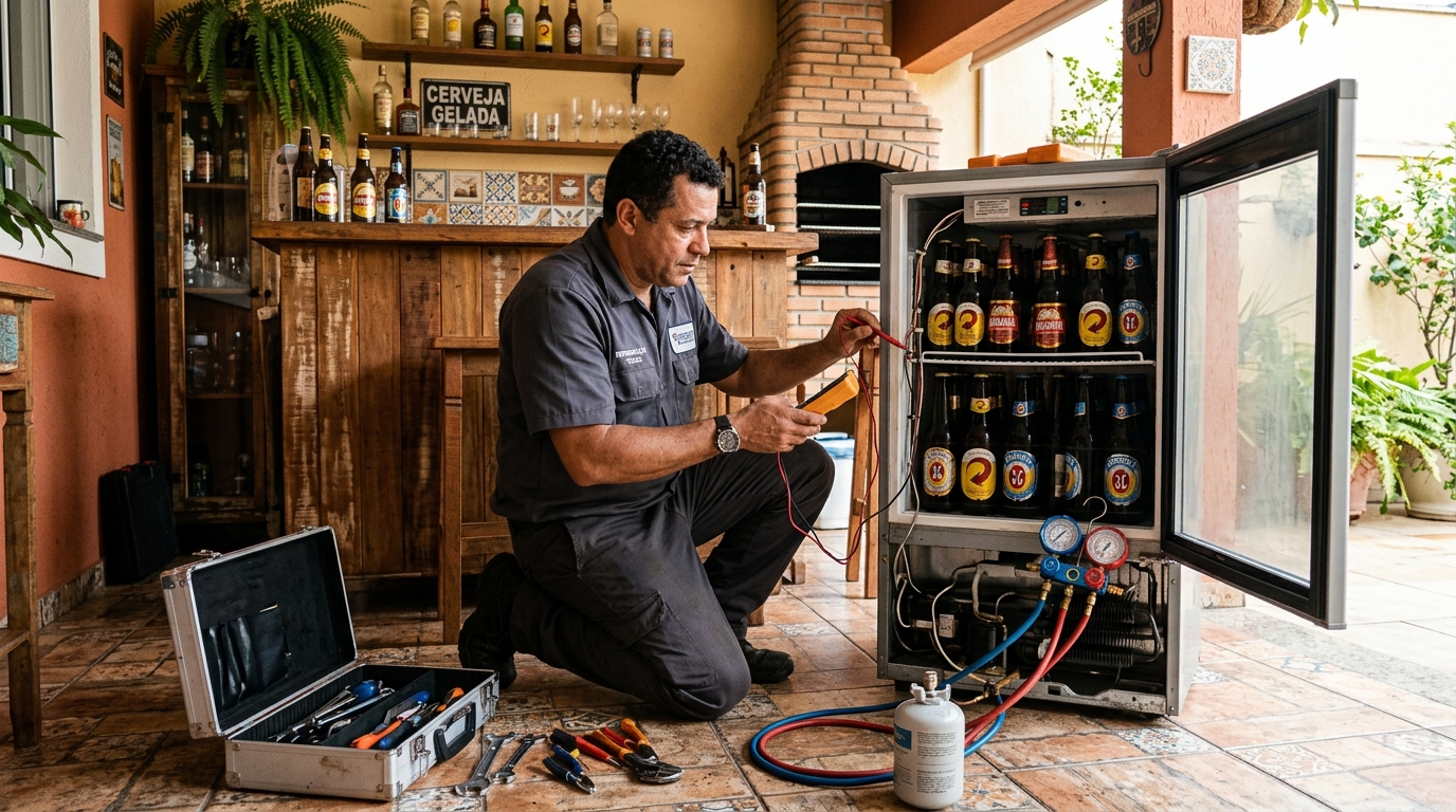 Aplicação de gás refrigerante em cervejeira atendida em Limeira‑SP